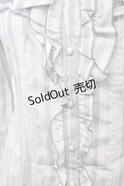 画像4: axes femme / ボウタイ付きストライプブラウス M サックス T-26-02-17-002-AX-BL-SA-ZT