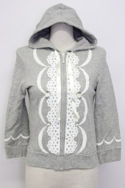 画像1: MILK / Sugar cakeパーカー  グレーＸ白 T-26-02-17-021-ML-TO-SA-ZT