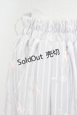 画像3: axes femme / チューリップ柄ミドルスカート M ラベンダー T-26-02-17-025-AX-SK-SA-ZT517