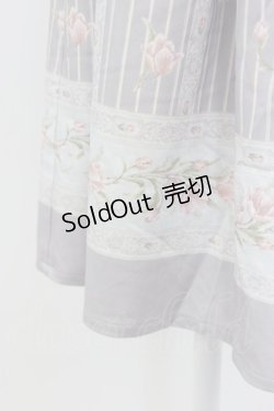 画像4: axes femme / チューリップ柄ミドルスカート M ラベンダー T-26-02-17-025-AX-SK-SA-ZT517