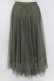 画像2: axes femme / ロングチュールスカート  カーキ T-26-02-17-028-AX-SK-SA-ZT (2)