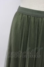 画像3: axes femme / ロングチュールスカート  カーキ T-26-02-17-028-AX-SK-SA-ZT517 (3)