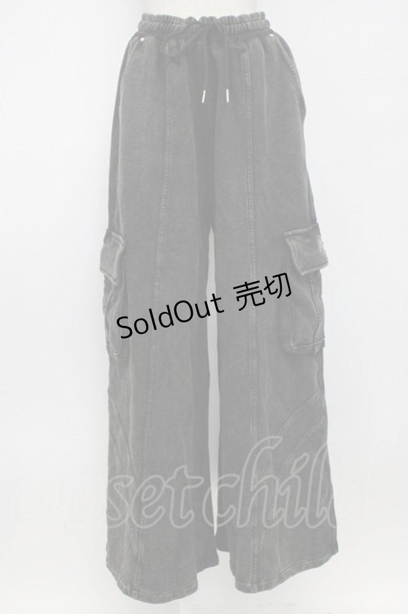 画像1: REFLEM / ヘビーワイドスウェットパンツ  黒 T-26-02-17-030-PU-PA-SA-ZT525 (1)
