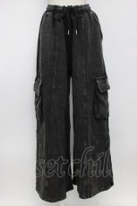画像1: REFLEM / ヘビーワイドスウェットパンツ  黒 T-26-02-17-030-PU-PA-SA-ZT525 (1)