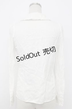 画像2: Secret Honey / クラウン刺繍リボンタイブラウス  アイボリーＸ青 T-26-02-17-005-CA-BL-SA-ZT567