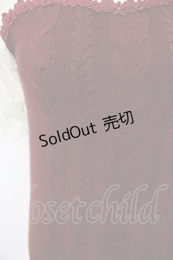 画像3: axes femme / レース切替ビスチェ風トップス M ワイン T-26-02-17-001-AX-TO-SA-ZT