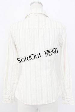 画像2: axes femme / ボウタイ付きストライプブラウス  ベージュ T-26-02-17-007-AX-BL-SA-ZT