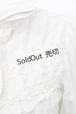 画像4: axes femme / ボウタイ付きストライプブラウス  ベージュ T-26-02-17-007-AX-BL-SA-ZT