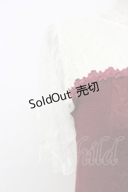 画像4: axes femme / レース切替ビスチェ風トップス M ワイン T-26-02-17-001-AX-TO-SA-ZT