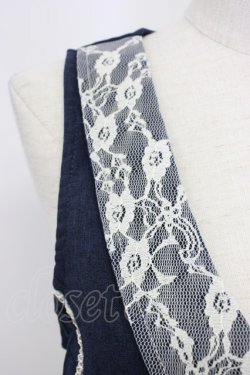 画像3: axes femme / チェーン使いクラシカルベスト  ネイビーＸ白 T-26-02-17-009-AX-TO-SA-ZT