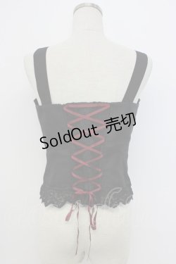 画像2: axes femme / 薔薇釦ビスチェ  ブラック T-26-02-17-010-AX-TO-SA-ZT551