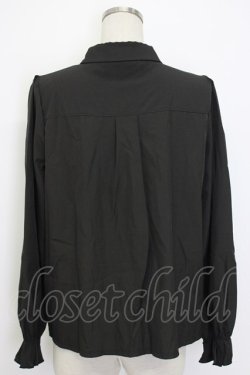 画像2: axes femme / カメオ×ジャボブローチ付ブラウス L 黒 T-26-02-17-011-AX-BL-SA-ZT