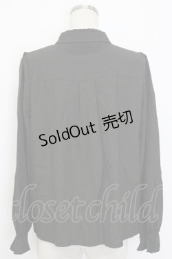 画像2: axes femme / カメオ×ジャボブローチ付ブラウス L 黒 T-26-02-17-011-AX-BL-SA-ZT551