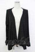 axes femme / 襟デザインロングカーデ  黒 T-26-02-17-012-AX-TO-SA-ZT