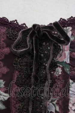 画像4: axes femme / バラ×レースシャーリングワンピース M ワイン T-26-02-17-013-AX-OP-SA-ZT