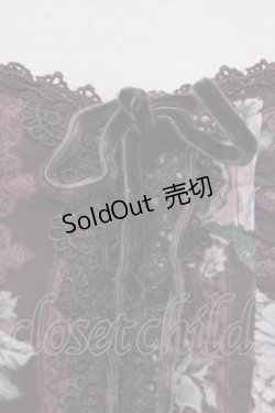 画像4: axes femme / バラ×レースシャーリングワンピース M ワイン T-26-02-17-013-AX-OP-SA-ZT