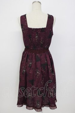 画像2: axes femme / 裾2WAYメルヘン柄ワンピース M ワイン T-26-02-17-014-AX-OP-SA-ZT