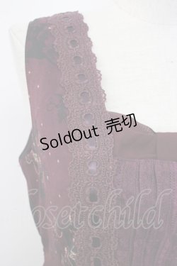 画像3: axes femme / 裾2WAYメルヘン柄ワンピース M ワイン T-26-02-17-014-AX-OP-SA-ZT