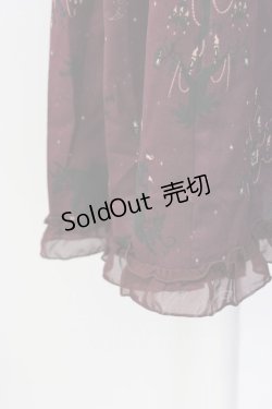 画像4: axes femme / 裾2WAYメルヘン柄ワンピース M ワイン T-26-02-17-014-AX-OP-SA-ZT