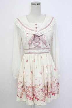 画像1: LIZ LISA / メイクアップラビット柄ワンピース  アイボリー T-26-02-17-016-LO-OP-SA-ZT