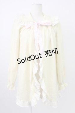 画像1: Nile Perch / フリルリボンジャケット  生成り T-26-02-18-017-LO-JA-SA-ZT