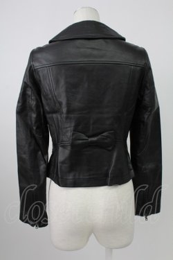 画像2: Emily Temple cute / ラムレザースカラップブルゾン  黒 T-26-02-18-019-ET-JA-SA-ZT