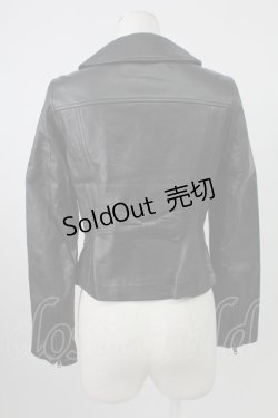 画像2: Emily Temple cute / ラムレザースカラップブルゾン  黒 T-26-02-18-019-ET-JA-SA-ZT510