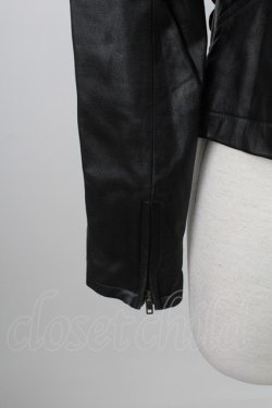 画像4: Emily Temple cute / ラムレザースカラップブルゾン  黒 T-26-02-18-019-ET-JA-SA-ZT