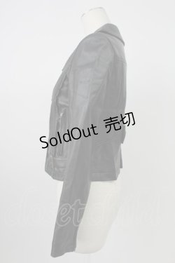 画像5: Emily Temple cute / ラムレザースカラップブルゾン  黒 T-26-02-18-019-ET-JA-SA-ZT510