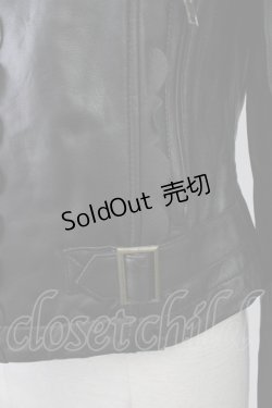 画像7: Emily Temple cute / ラムレザースカラップブルゾン  黒 T-26-02-18-019-ET-JA-SA-ZT510