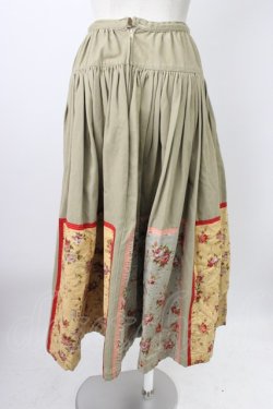 画像2: PINK HOUSE / ローズブーケプリントパッチワークスカート  ブラウン T-26-02-18-022-LO-SK-SA-ZT