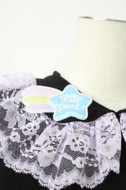 画像5: Nile Perch / 流れ星ワッペン襟カットソー  黒Ｘラベンダー T-26-02-18-003-LO-TO-SA-ZT