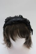 MA*RS / 編み上げリボンビジューヘッドドレスカチューシャ  黒 T-26-02-18-032-EL-AC-SA-ZT