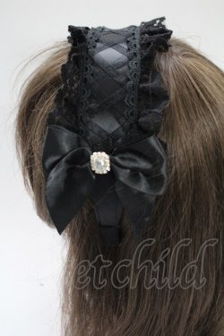 画像5: MA*RS / 編み上げリボンビジューヘッドドレスカチューシャ  黒 T-26-02-18-032-EL-AC-SA-ZT