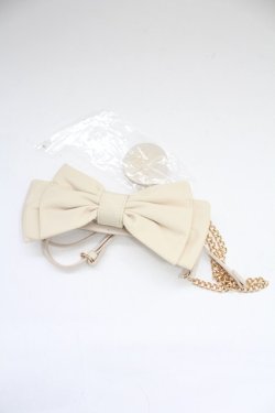 画像1: m petit by misako / AMリボンスマホショルダー  アイボリー T-26-02-18-037-LO-ZA-SA-ZT