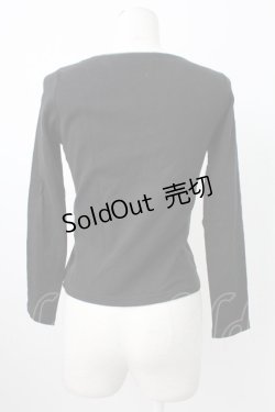 画像2: MILK / ハートモチーフカットソー  黒Ｘ赤 T-26-02-18-004-ML-TO-SA-ZT