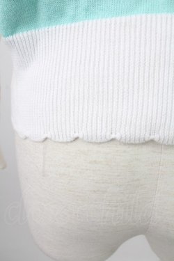 画像3: Nile Perch / リボンデザイン2カラーカーディガン  サックスＸアイボリー T-26-02-18-005-LO-TO-SA-ZT