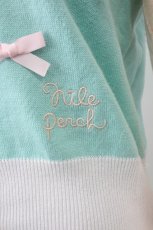 画像6: Nile Perch / リボンデザイン2カラーカーディガン  サックスＸアイボリー T-26-02-18-005-LO-TO-SA-ZT570 (6)