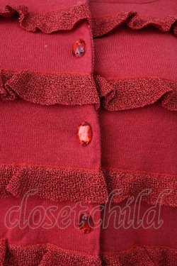 画像4: Emily Temple cute / ラメフリルカーディガン  赤 T-26-02-18-008-ET-TO-SA-ZT