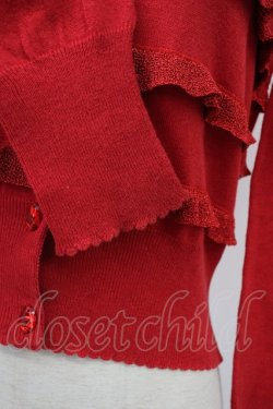 画像5: Emily Temple cute / ラメフリルカーディガン  赤 T-26-02-18-008-ET-TO-SA-ZT