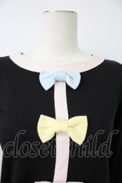 画像5: MILK / カラフルリボンニットトップス  黒Ｘカラフル T-26-02-18-011-ML-TO-SA-ZT