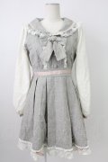 LIZ LISA / セーラー衿ワンピース   グレーＸピンクＸアイボリー T-26-02-18-013-LO-OP-SA-ZT