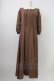 画像1: INGEBORG / フロントピンタックワンピース  ブラウン T-26-02-18-015-LO-OP-SA-ZT (1)
