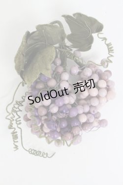 画像1: WONDERFUL WORLD / ブルーベリーコサージュ  パープルＸ緑 T-26-02-19-033-LO-AC-SA-ZT