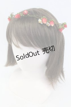 画像1: PINK HOUSE / いちごお花蔓  緑Ｘ赤 T-26-02-19-036-LO-AC-SA-ZT