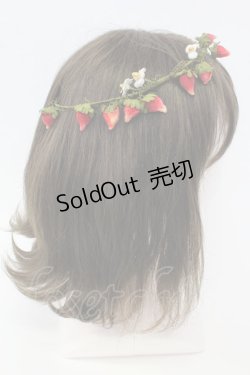 画像2: PINK HOUSE / いちごお花蔓  緑Ｘ赤 T-26-02-19-036-LO-AC-SA-ZT