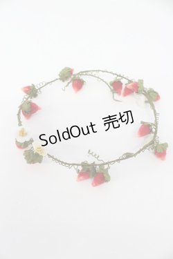 画像4: PINK HOUSE / いちごお花蔓  緑Ｘ赤 T-26-02-19-036-LO-AC-SA-ZT