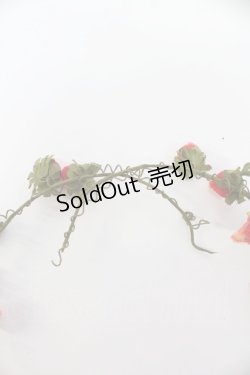 画像5: PINK HOUSE / いちごお花蔓  緑Ｘ赤 T-26-02-19-036-LO-AC-SA-ZT