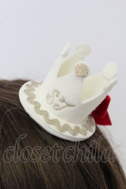 画像2: Shirley Temple / 王冠ミニヘアパッチン  白 T-26-02-19-037-ET-AC-SA-ZT