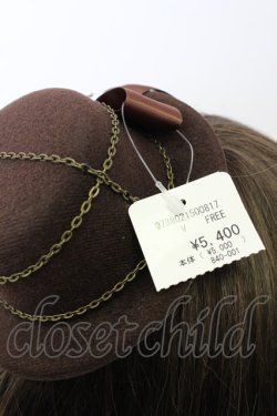 画像3: Amavel / ギアモチーフミニHAT  ブラウン T-26-02-19-039-CA-AC-SA-ZT